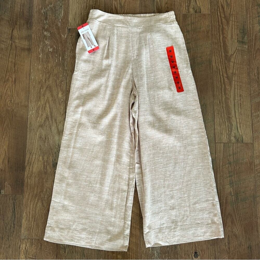 Ella Moss Linen Blend Pants Tan Medium